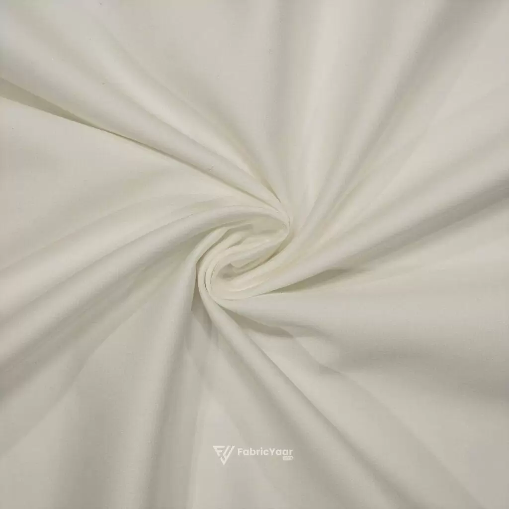 Solino Giza Cotton Plain Ivory Off-White Shirt / Kurta Fabric (Width 58 Inch)