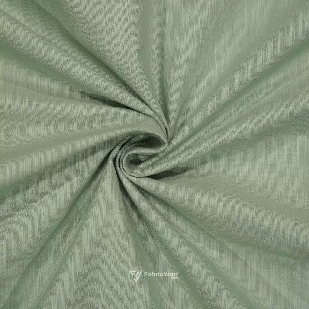 Solino Cotton Linen Plain Vibrant Sea Green Shirt / Kurta Fabric (Width 58 Inch)