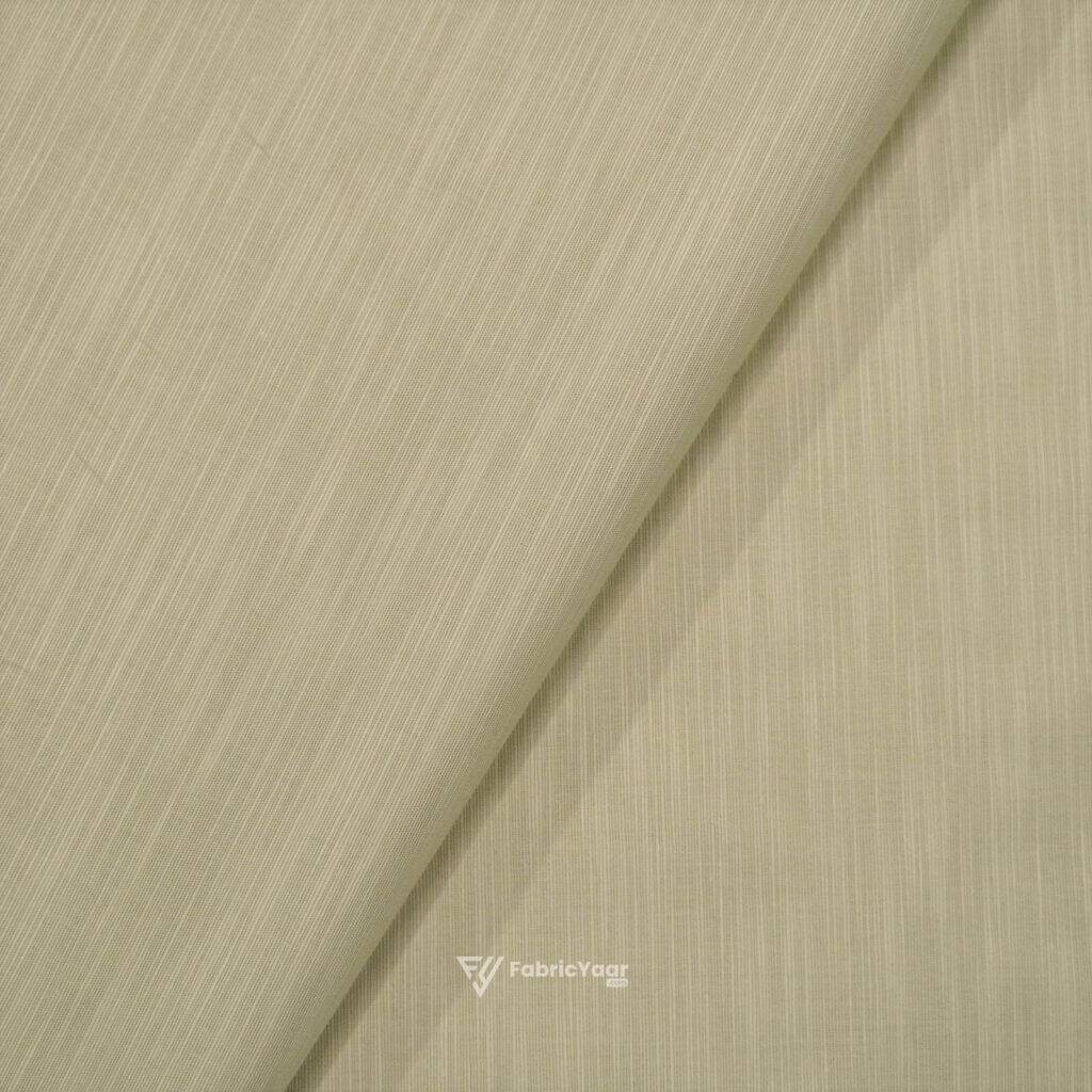 Solino Cotton Linen Plain Golden Cream Shirt / Kurta Fabric (Width 58 Inch)