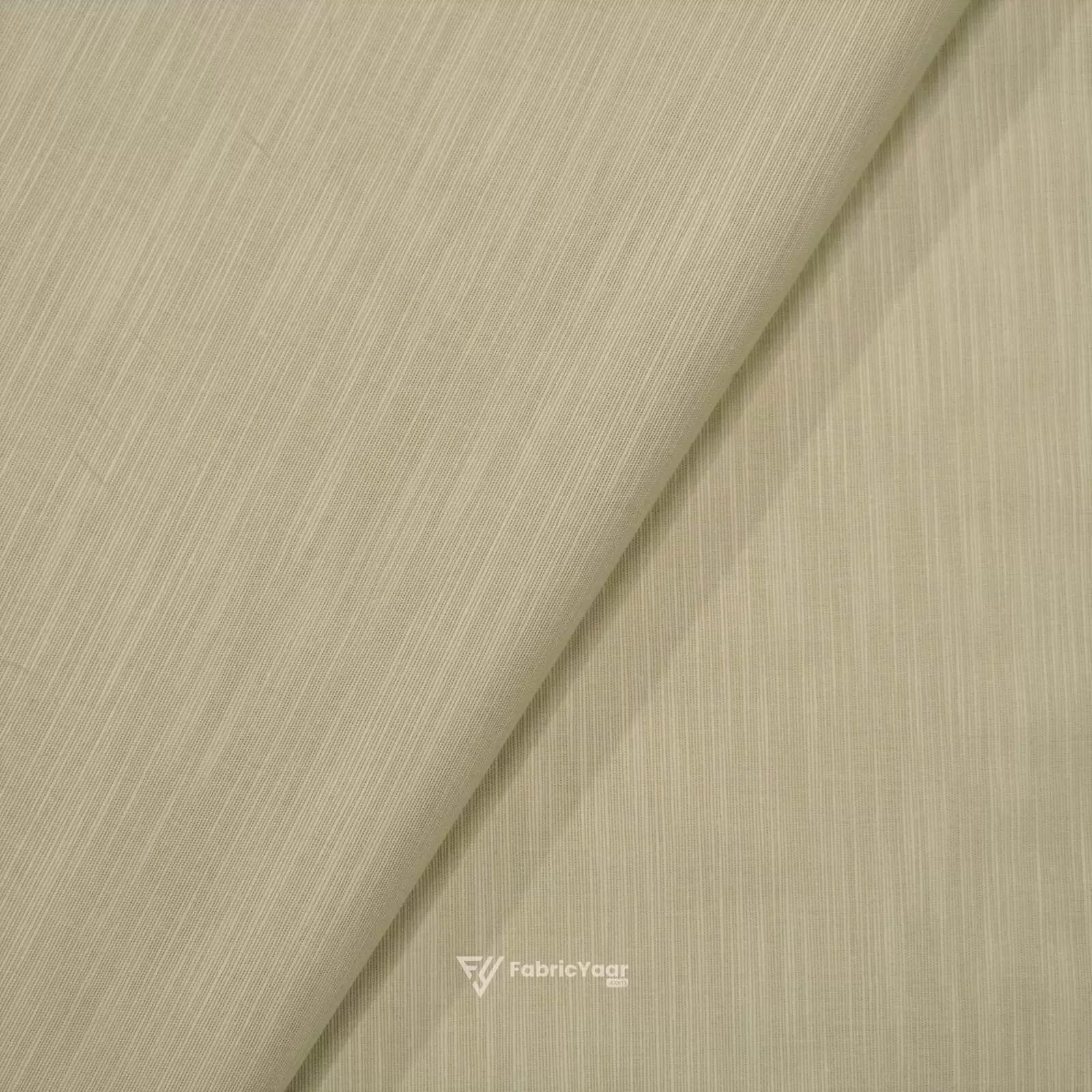 Solino Cotton Linen Plain Golden Cream Shirt / Kurta Fabric (Width 58 Inch)