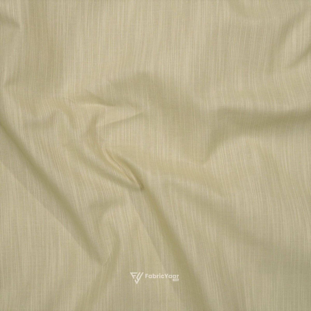 Solino Cotton Linen Plain Golden Cream Shirt / Kurta Fabric (Width 58 Inch)