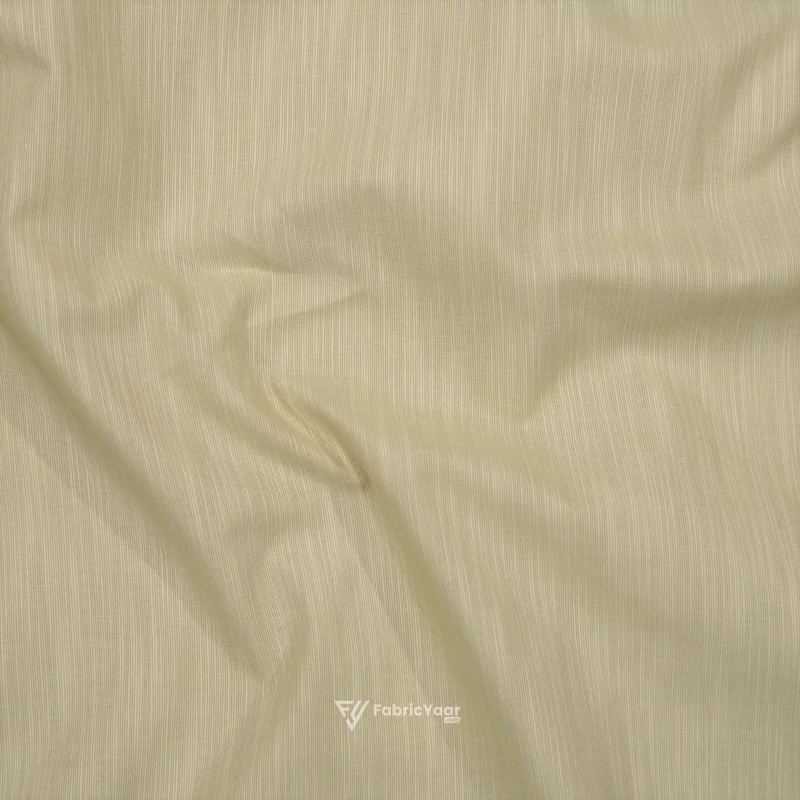 Solino Cotton Linen Plain Golden Cream Shirt / Kurta Fabric (Width 58 Inch)