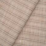 Solino Cotton Linen Self Stripe Ethereal Peach Shirt / Kurta Fabric (Width 58 Inch)