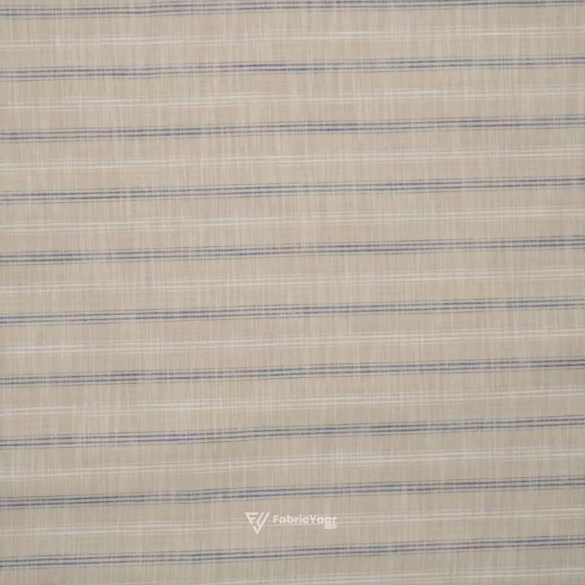 Solino Cotton Linen Self Stripe Soothing Brown Shirt / Kurta Fabric (Width 58 Inch)