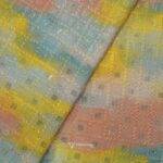 Cotton Silk Digital Printed Sequins Work Pestal Print Kurta Fabric (WIdth 58 Inch)