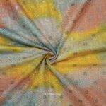 Cotton Silk Digital Printed Sequins Work Pestal Print Kurta Fabric (WIdth 58 Inch)