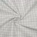 Cotton Linen Self Lucite Rama Checks Shirt / Kurta Fabric (Widht 58 Inch)