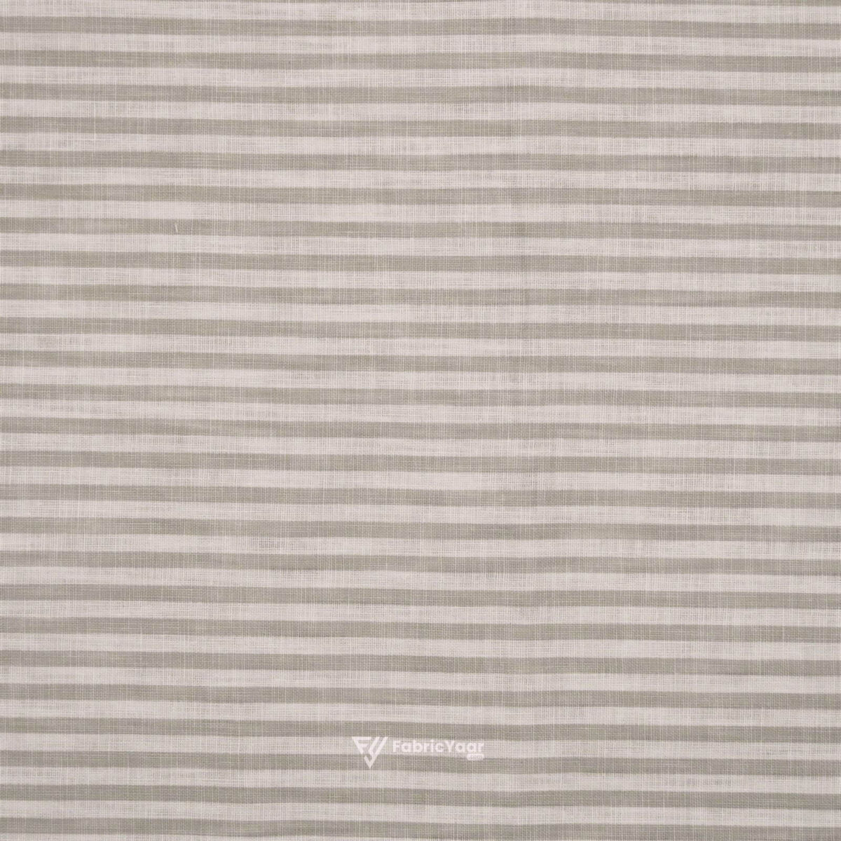 Cotton Linen Self Grey Stripe Shirt / Kurta Fabric (Widht 58 Inch)