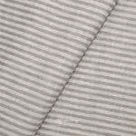 Cotton Linen Self Grey Stripe Shirt / Kurta Fabric (Widht 58 Inch)