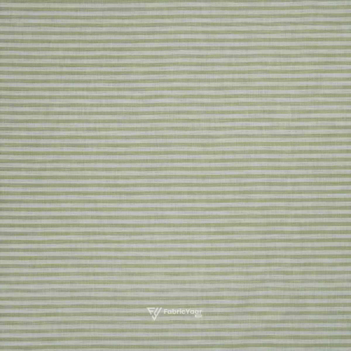 Cotton Linen Self Pista Green Stripe Shirt / Kurta Fabric (Widht 58 Inch)