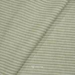 Cotton Linen Self Pista Green Stripe Shirt / Kurta Fabric (Widht 58 Inch)