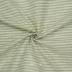 Cotton Linen Self Pista Green Stripe Shirt / Kurta Fabric (Widht 58 Inch)