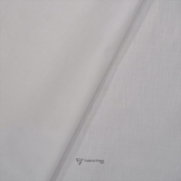 True Value Cotton Linen White Shirt / Kurta Fabric (Width 58 Inch)