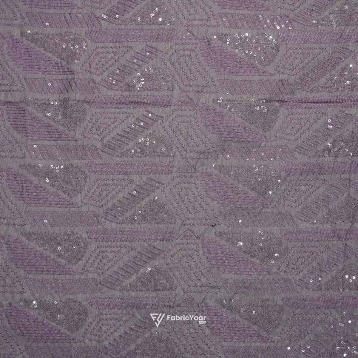 Embroidery With Water Sequins Lavender Kurta / Koti / Shrug Fabric (Widht 38 Inch)