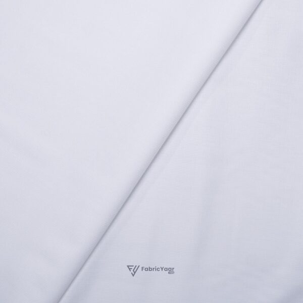 Mitva 100% Pure Cotton Structured White Shirt / Kurta Fabric (Width 58 Inch)