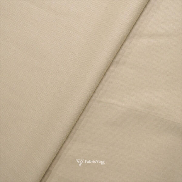 Mitva 100% Pure Cotton Structured Cream Shirt / Kurta Fabric (Width 58 Inch)