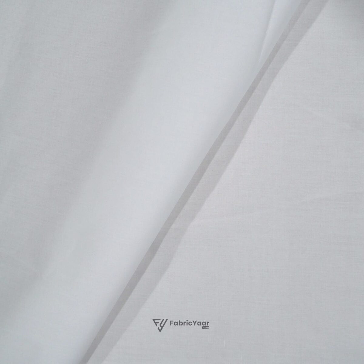 Transparent 100% Cotton Lawn White Shirt / Kurta Fabric (Width 36 Inch)