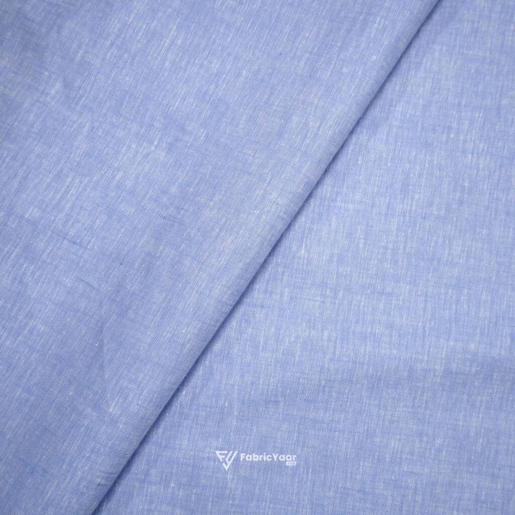 100% Pure Linen 60 LEA True Value Aesthetic Blue Shirt Fabric / Kurta Fabric (Width 58 Inch)