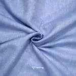 100% Pure Linen 60 LEA True Value Aesthetic Blue Shirt Fabric / Kurta Fabric (Width 58 Inch)