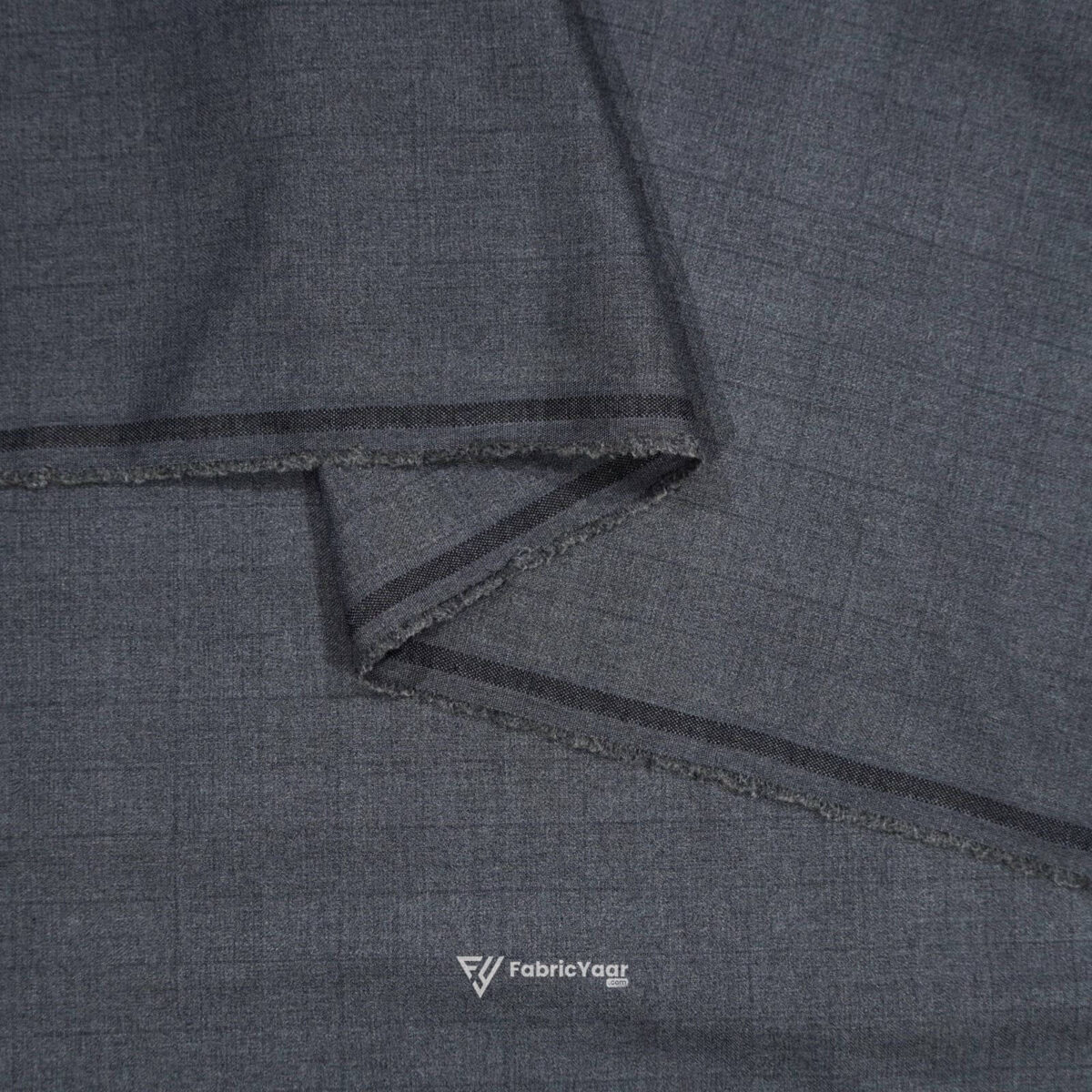 Terry Rayon Self Checks Soothing Grey Pant/Suit Fabric (Width 58 Inch)