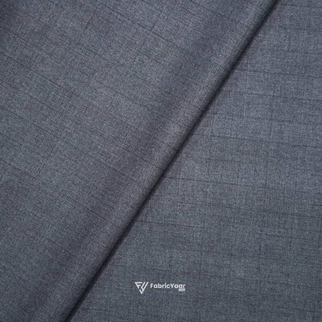 Terry Rayon Self Checks Soothing Grey Pant/Suit Fabric (Width 58 Inch)