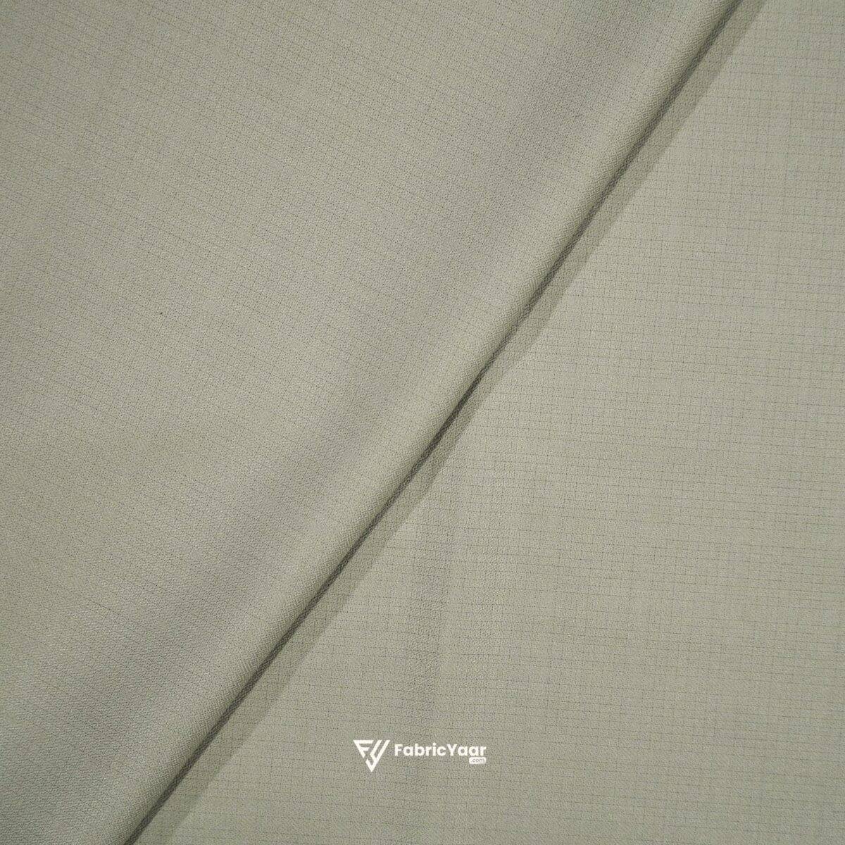 Terry Rayon Zero Emboss Olive Pant / Suit Fabric (Width 58 Inch)