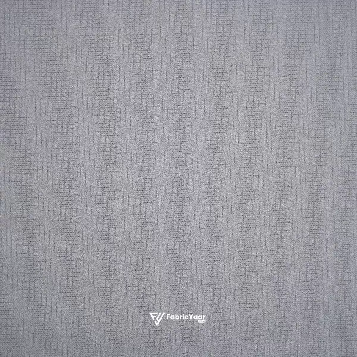 Terry Rayon Zero Emboss Pearl Grey Pant / Suit Fabric (Width 58 Inch)