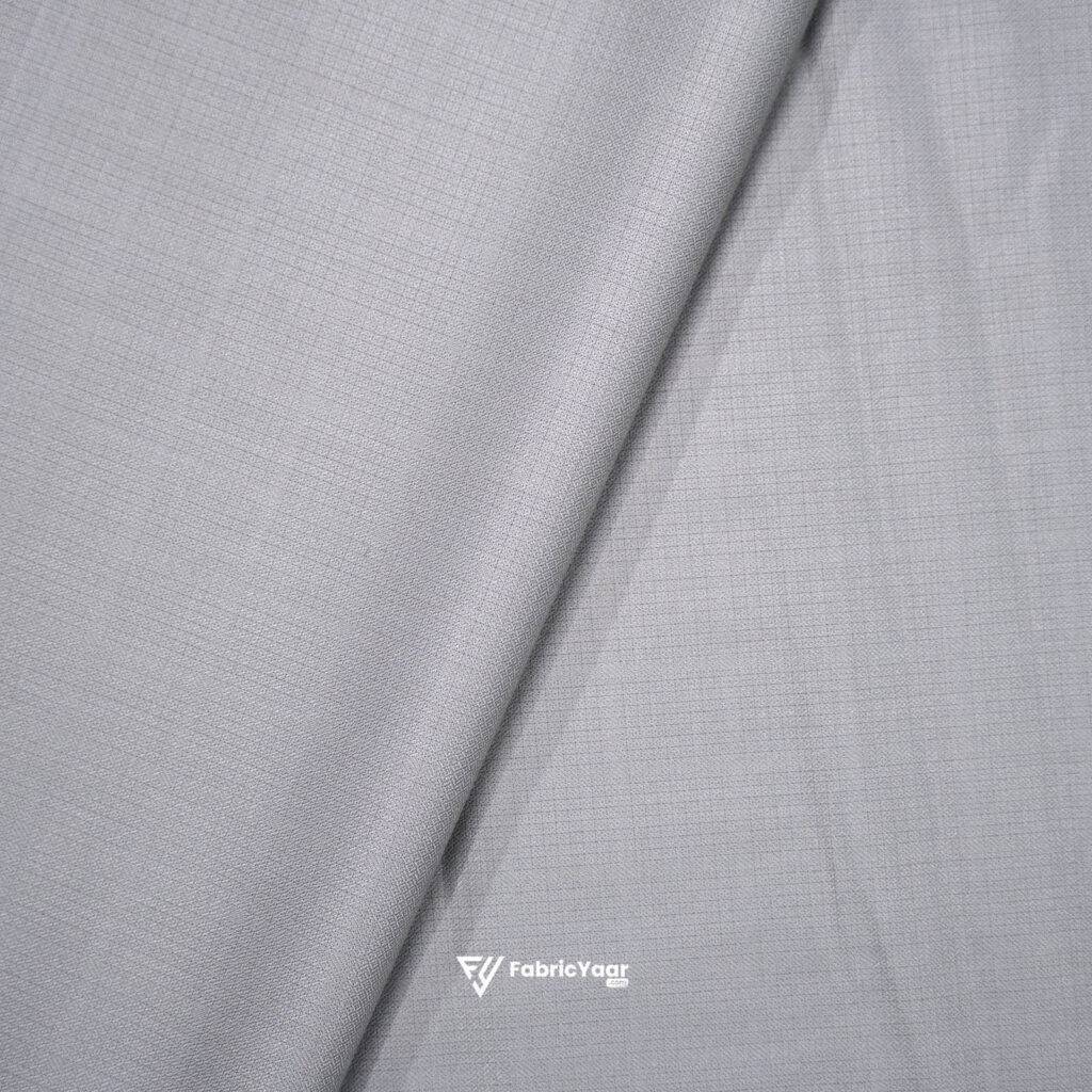 Terry Rayon Zero Emboss Pearl Grey Pant / Suit Fabric (Width 58 Inch)