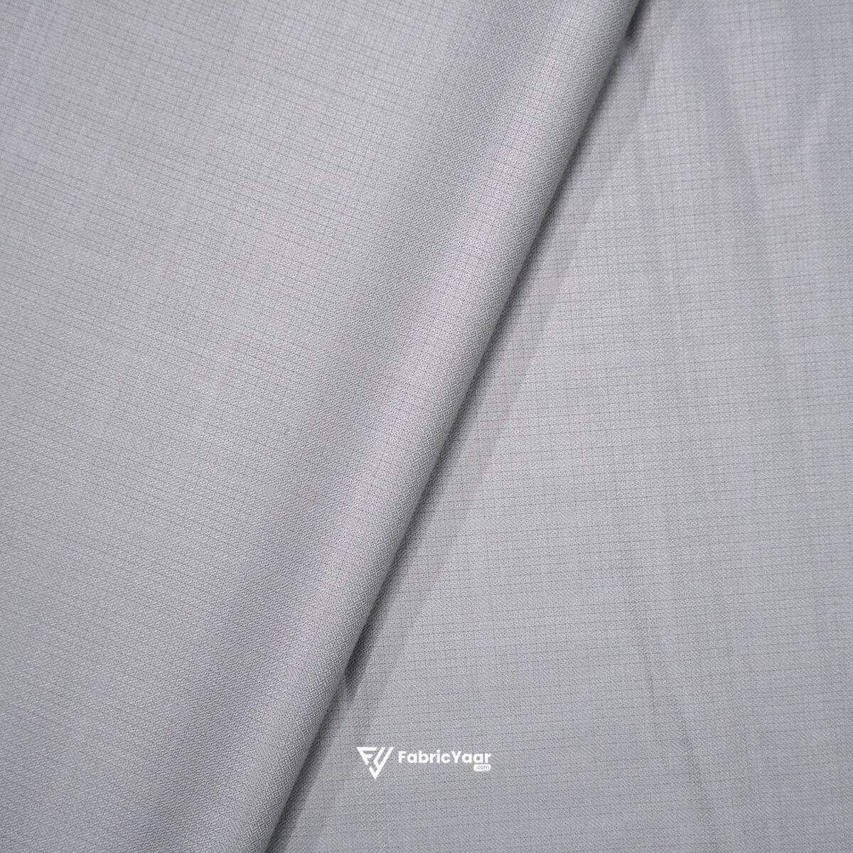 Terry Rayon Zero Emboss Pearl Grey Pant / Suit Fabric (Width 58 Inch)