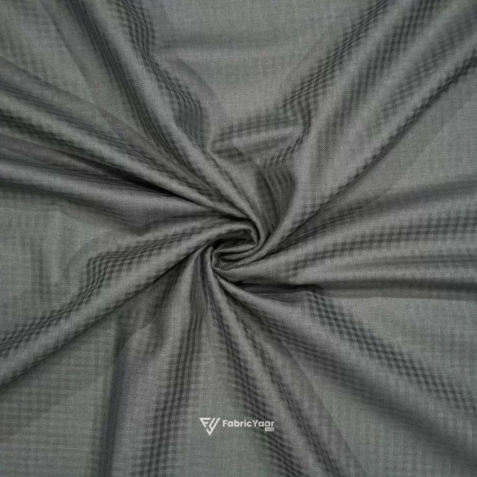 Terry Rayon Zero Emboss Tree Grey Pant / Suit Fabric (Width 58 Inch)