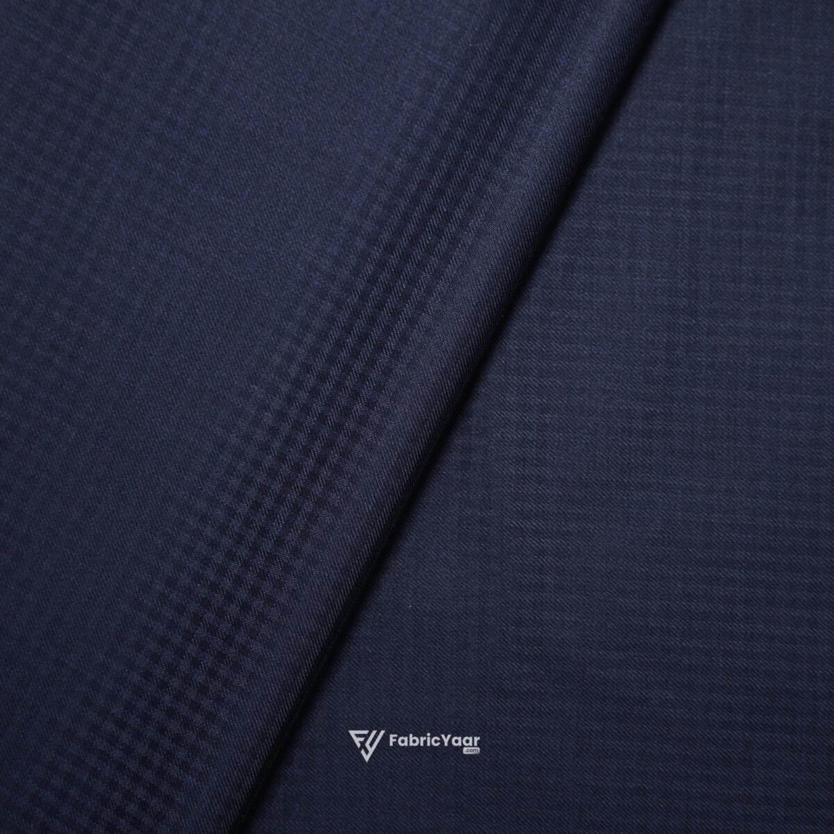 Terry Rayon Zero Emboss Blue Pant / Suit Fabric (Width 58 Inch)