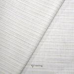 Solino Cotton Linen Self Stripe Beige Shirt / Kurta Fabric (Width 58 Inch)