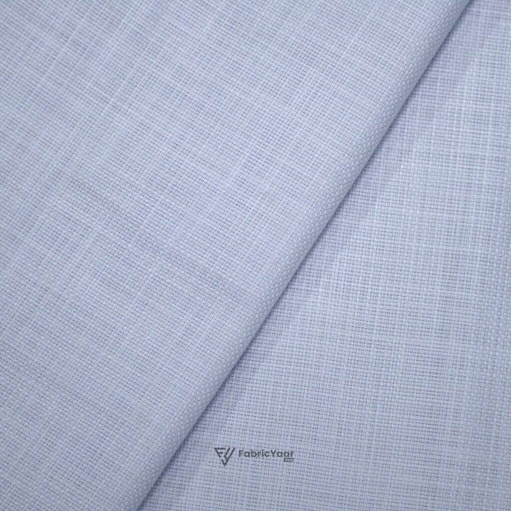 Solino 100% Cotton Jute Structure Light Blue Shirt / Kurta Fabric (Width 58 Inch)