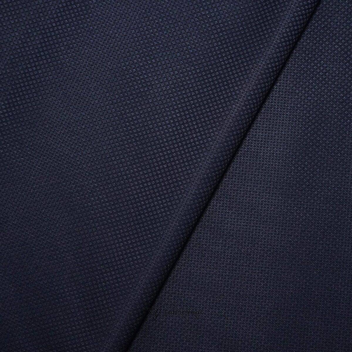 Cadini Italy T/R Textured Classic Blue Suit / Pant Fabric (Width 58 inch)