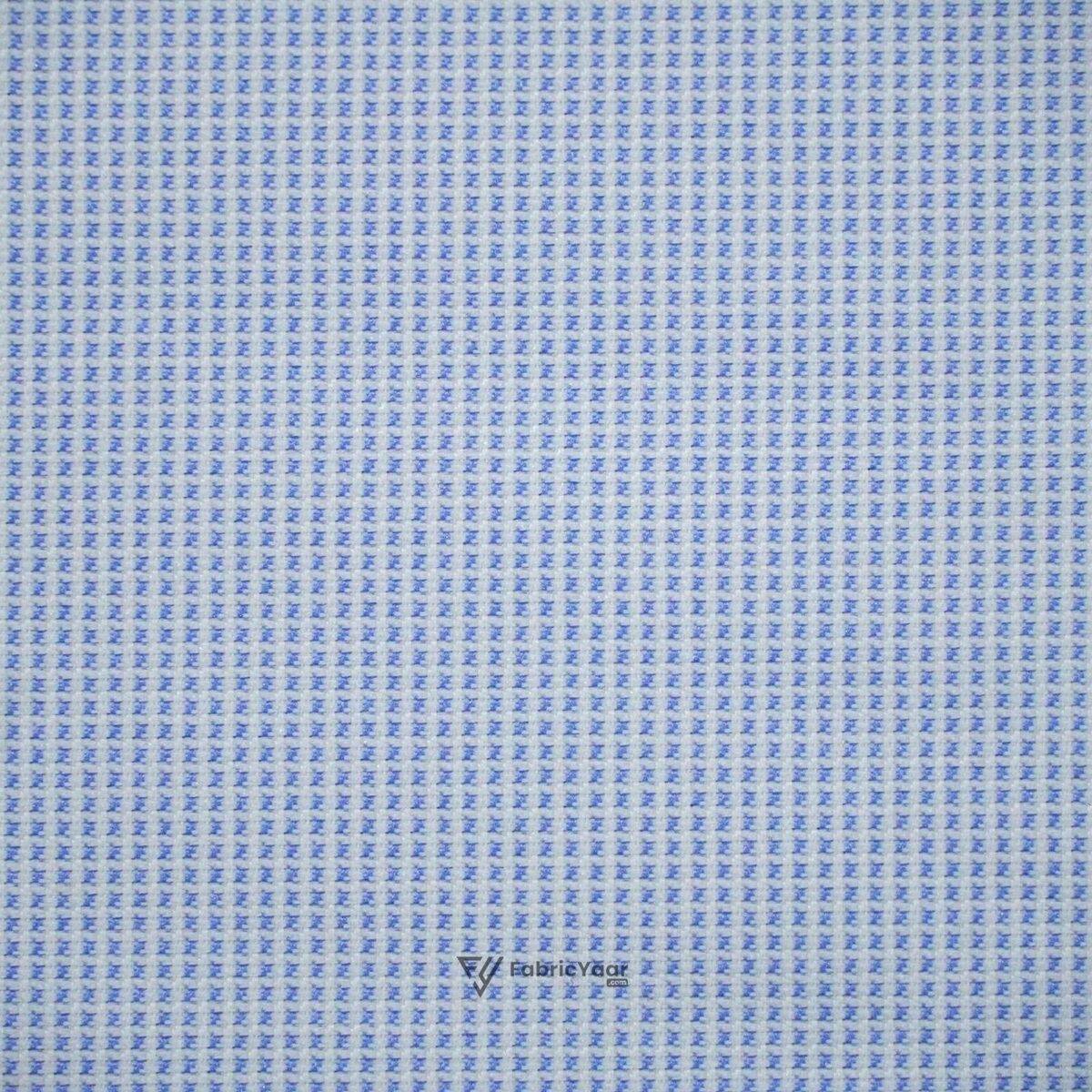 Mitva Cotton Blend Dotted Structure Light Blue Shirt / Kurta Fabric (Width 58 Inch)