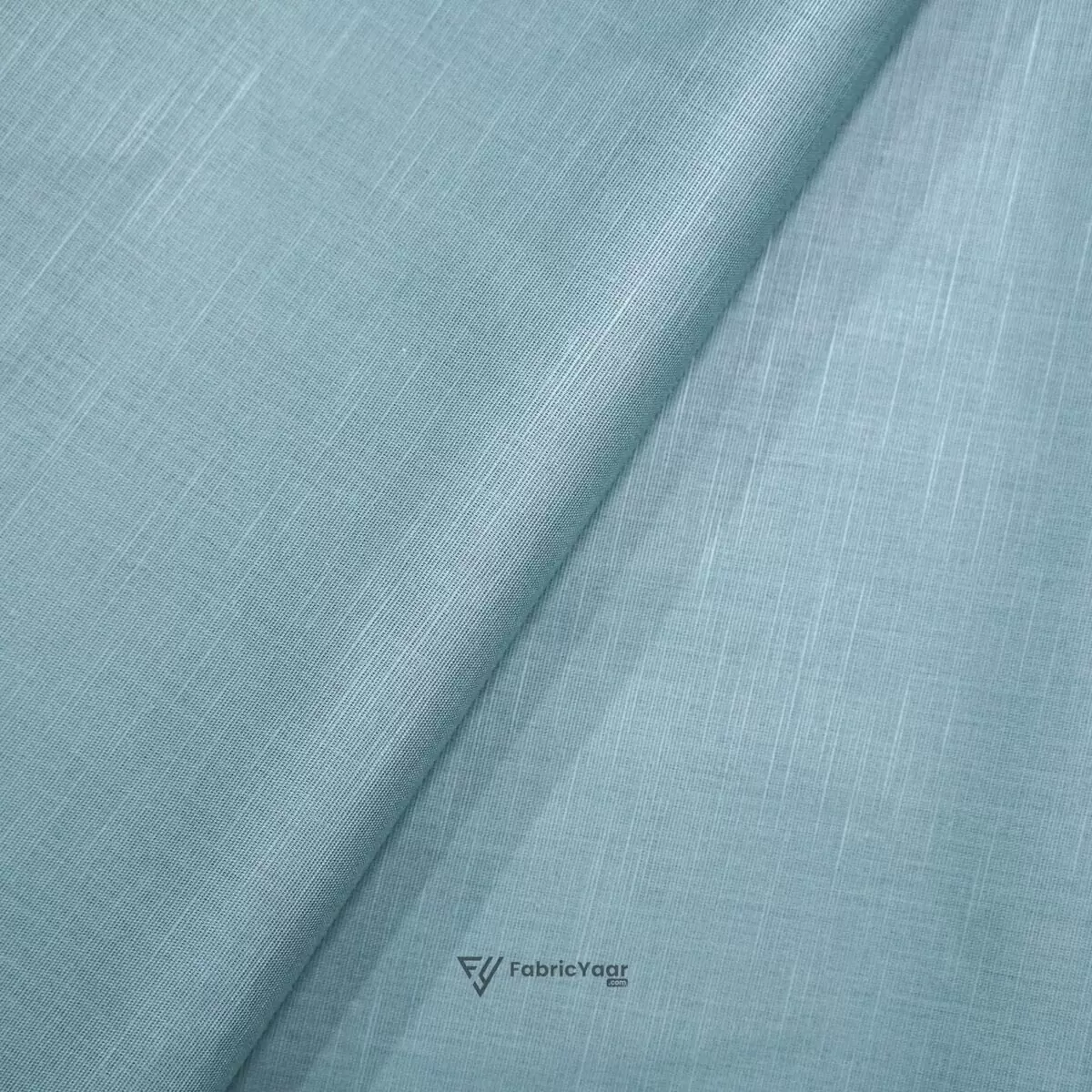 Mitva Cotton Linen Plain Dusty Sea Green Shirt / Kurta Fabric (Width 58 Inch)