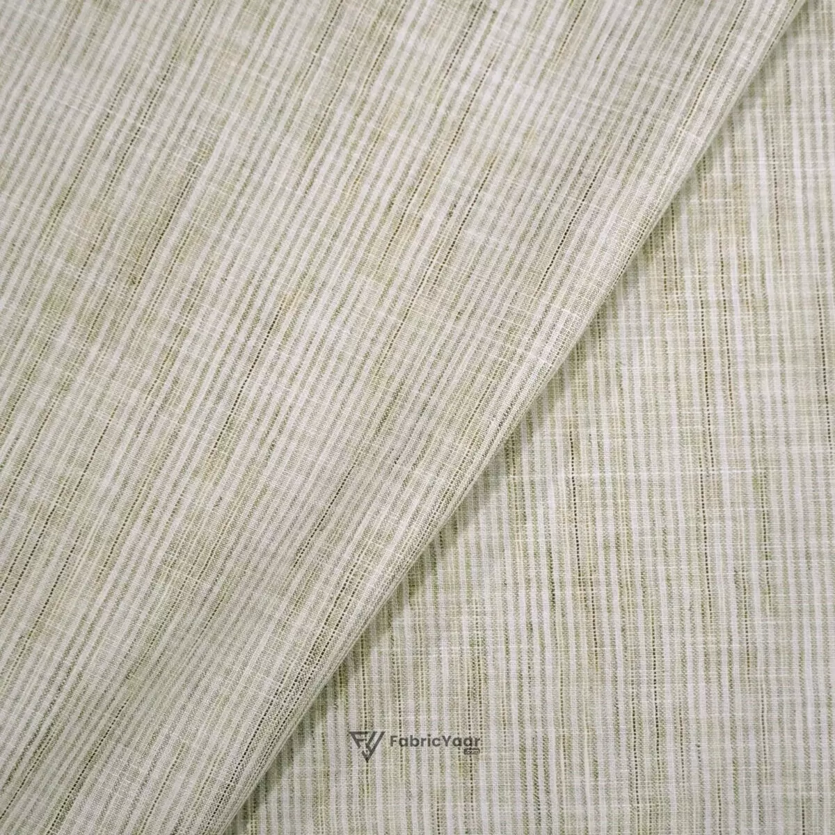 Mitva Cotton Feel Khadi Green Shirt / Kurta Fabric (Width 58 Inch)