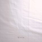 Self Basketweave White Textured Giza Cotton Shirt / Kurta Fabric (Width 58 Inch)