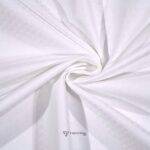 Self Schway White Textured Giza Cotton Shirt / Kurta Fabric (Width 58 Inch)