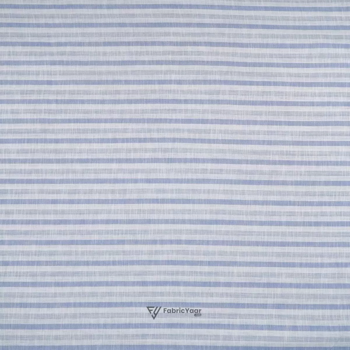 Cotton Linen Self Blue Pattern Stripe Shirt / Kurta Fabric (Width 58 Inch)