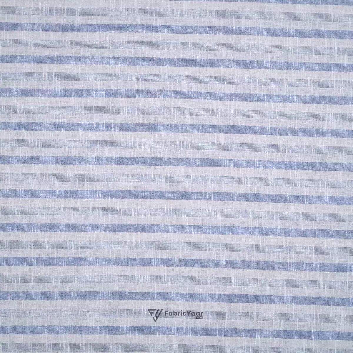 Cotton Linen Self Blue Pattern Stripe Shirt / Kurta Fabric (Width 58 Inch)