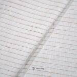 Cotton Linen Self Maroon Stripe Shirt / Kurta Fabric (Width 58 Inch)