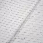 Cotton Linen Self Maroon Stripe Shirt / Kurta Fabric (Width 58 Inch)