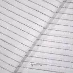 Cotton Linen Self Black & Grey Stripe Shirt / Kurta Fabric (Width 58 Inch)