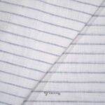 Cotton Linen Self Metallic Grey Stripe Shirt / Kurta Fabric (Width 58 Inch)