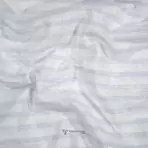 Cotton Linen Self Majestic Blue Stripe Shirt / Kurta Fabric (Width 58 Inch)