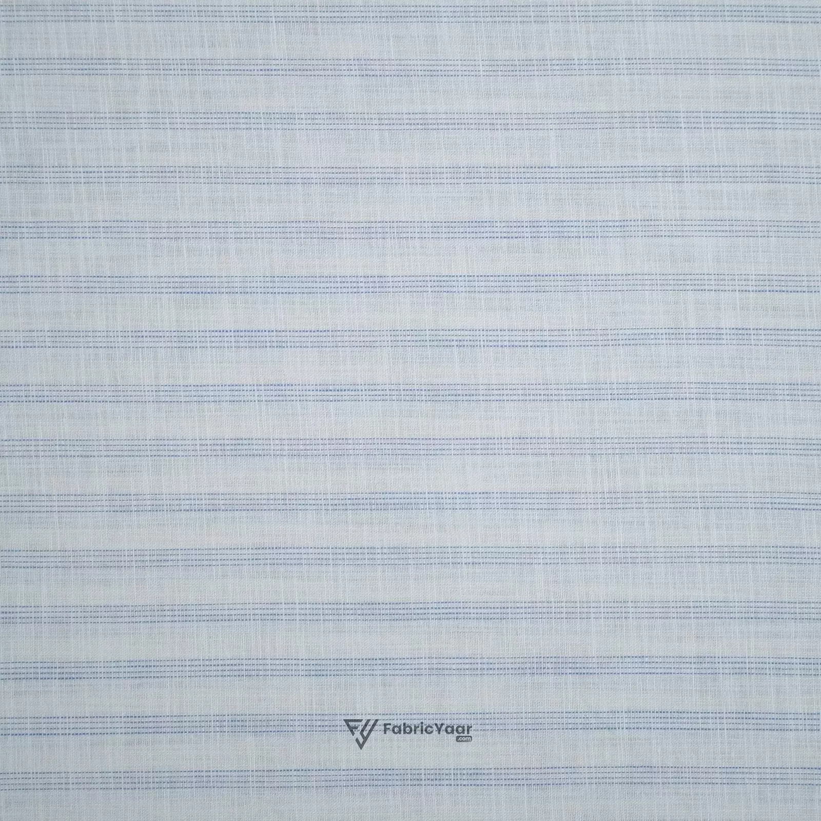 Cotton Linen Self Majestic Blue Stripe Shirt / Kurta Fabric (Width 58 Inch)