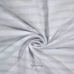 Cotton Linen Self Majestic Blue Stripe Shirt / Kurta Fabric (Width 58 Inch)