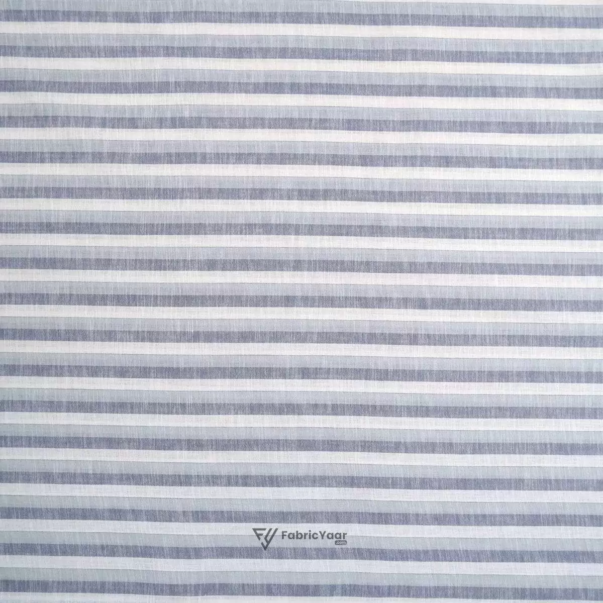 Cotton Linen Self Shaded Blue Stripe Shirt / Kurta Fabric (Width 58 Inch)