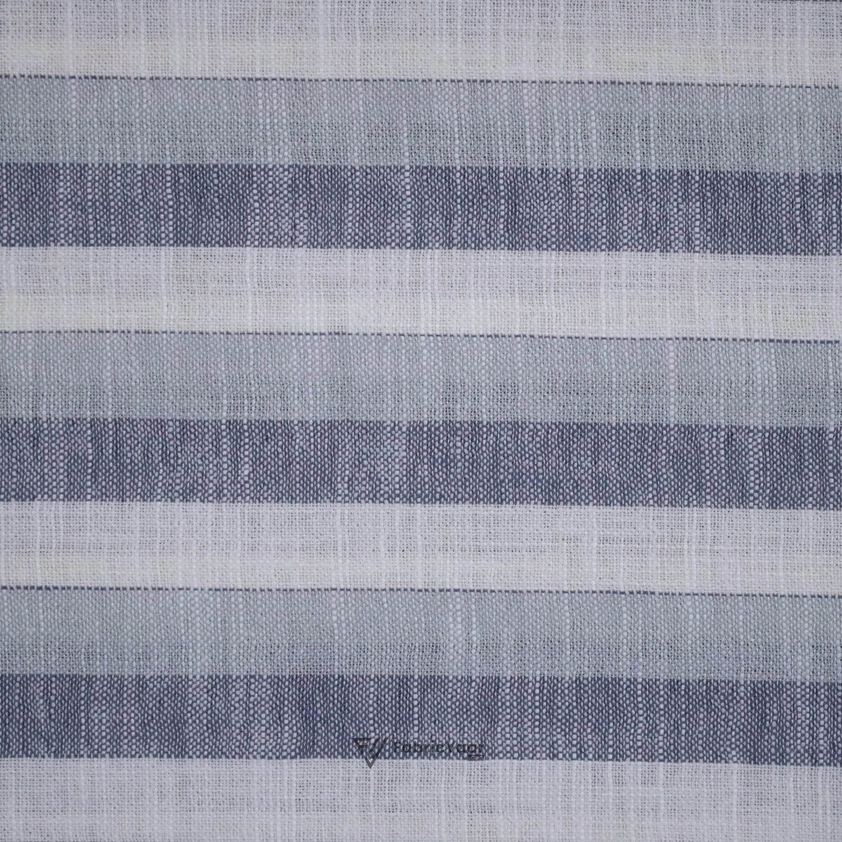 Cotton Linen Self Shaded Blue Stripe Shirt / Kurta Fabric (Width 58 Inch)